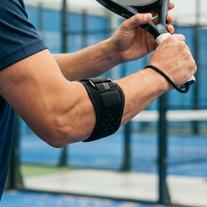 Noll Court worn on the forearm during a padel match