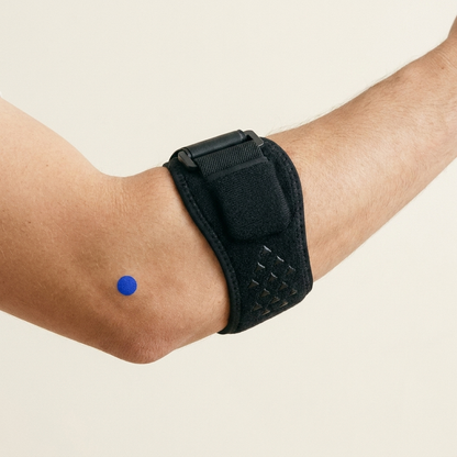 Noll Court positioned below the elbow at the lateral epicondyle